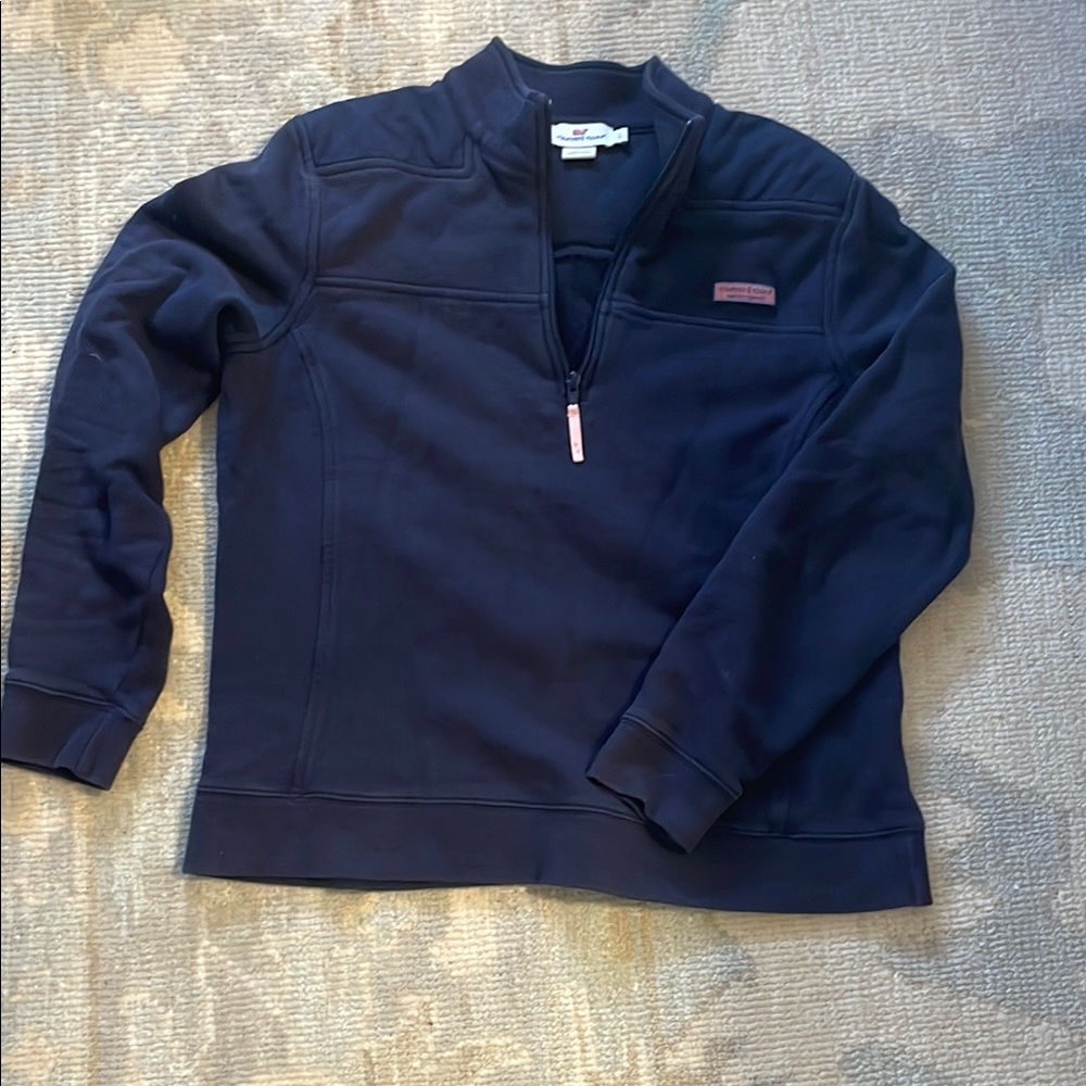 Vineyard Vines Blue Zip Up Jacket with Logo Detail